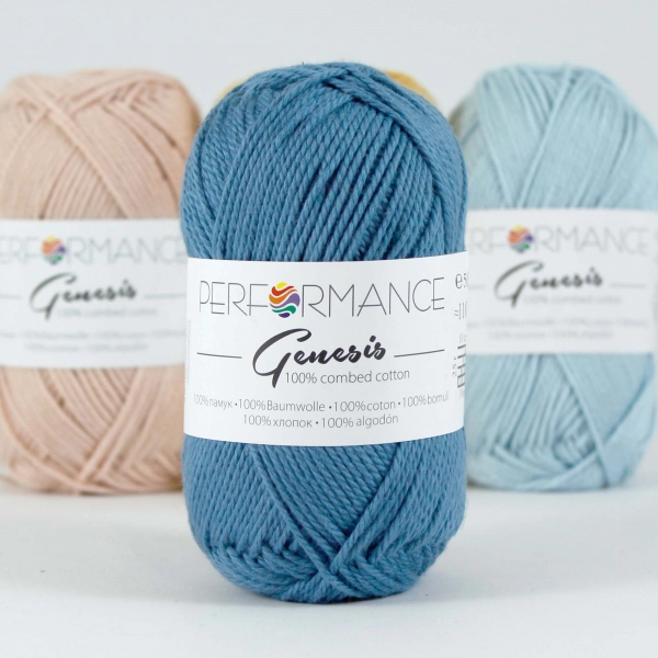 Performance Bavlněná příze Genesis 2134 - modrá 50g 110m