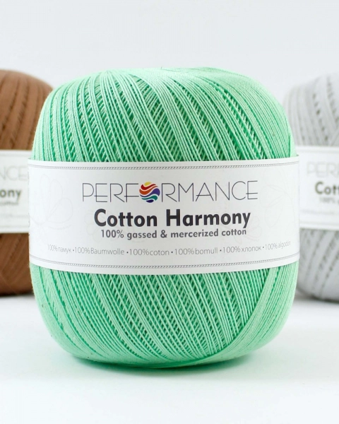 Performance Bavlněná příze Cotton Harmony 0331 - zelená 100g 560m