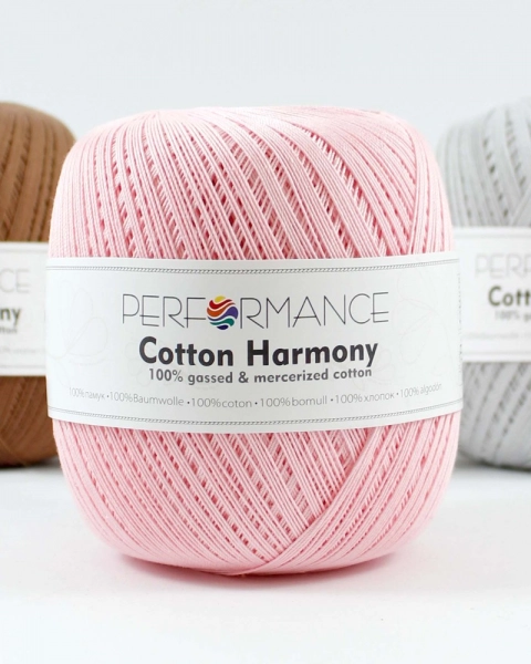 Performance Bavlněná příze Cotton Harmony 0351 - růžová 100g 560m
