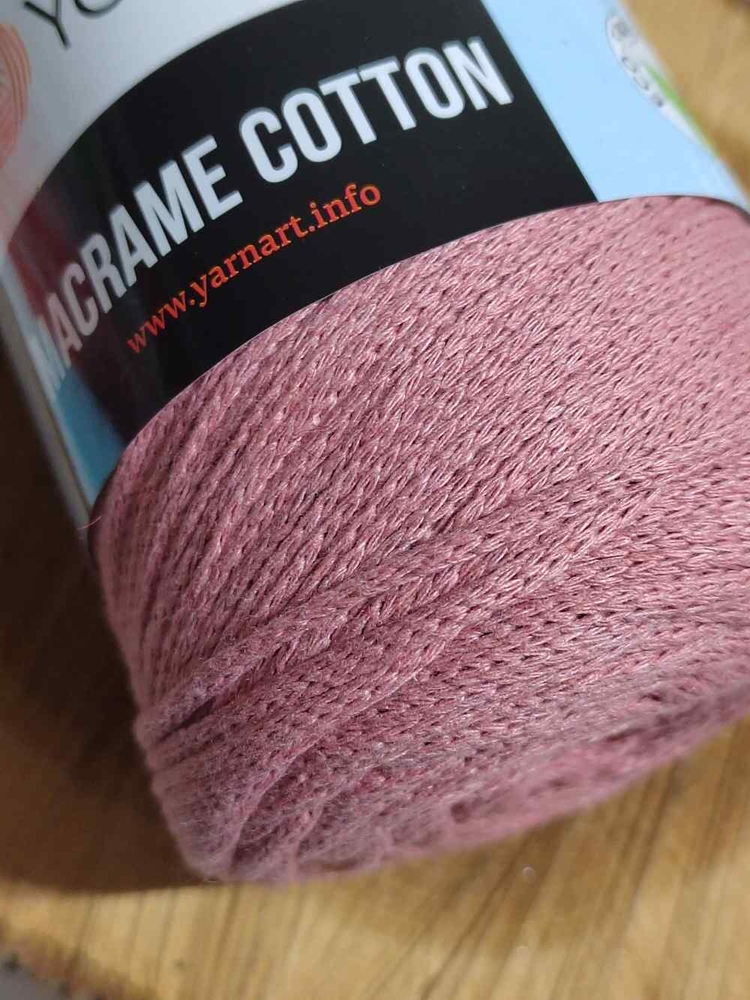Pletací příze Macrame Cotton 250 g 792 starorůžová