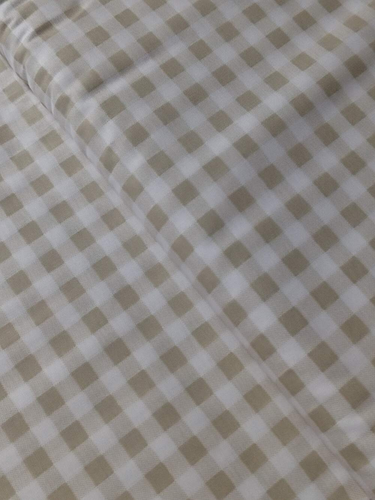 Bavlněná látka / plátno kostička béžová