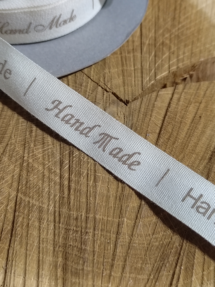 Bavlněná stuha šíře 15 mm Handmade