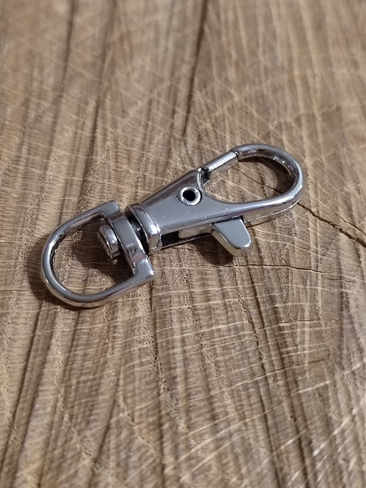 Kovová karabina průvlek 10 mm barva nikl