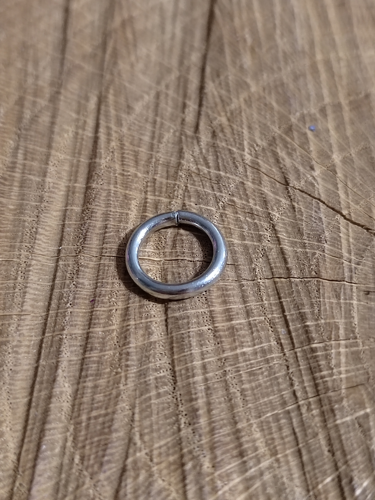 Kroužek Ø12 mm na koženou galanterii barva nikl