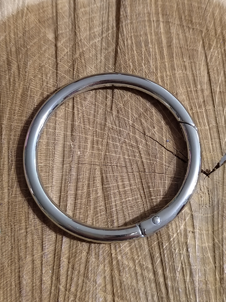 Karabina kulatá na kabelky Ø50 mm barva nikl