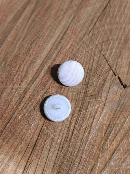 Knoflík potažený průměr 14 mm bílý