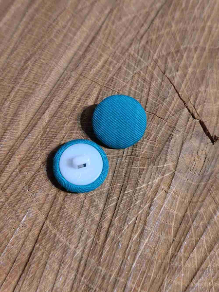 Knoflík potažený průměr 14 mm modro zelená