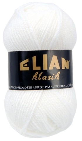 VSV Pletací příze Elian Klasik 208 - Bílá antipilling