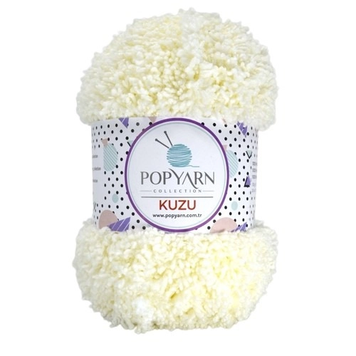 POPYARN Příze Kuzu B02 - krémová, 100g 100m