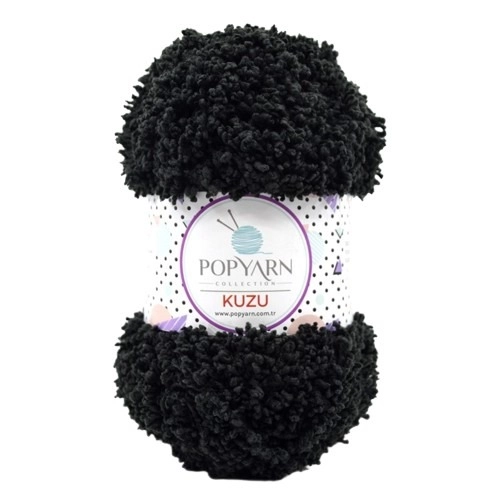 POPYARN Příze Kuzu B13 - černá, 100g 100m