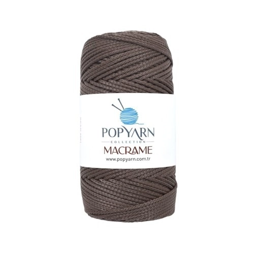 POPYARN Příze Macrame B003 - hnědá, 100g 140m