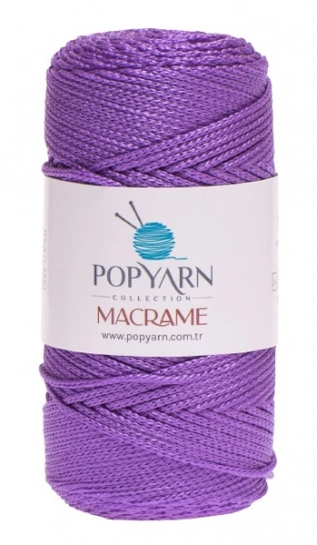 POPYARN Příze Macrame B029 - fialová, 100g 140m