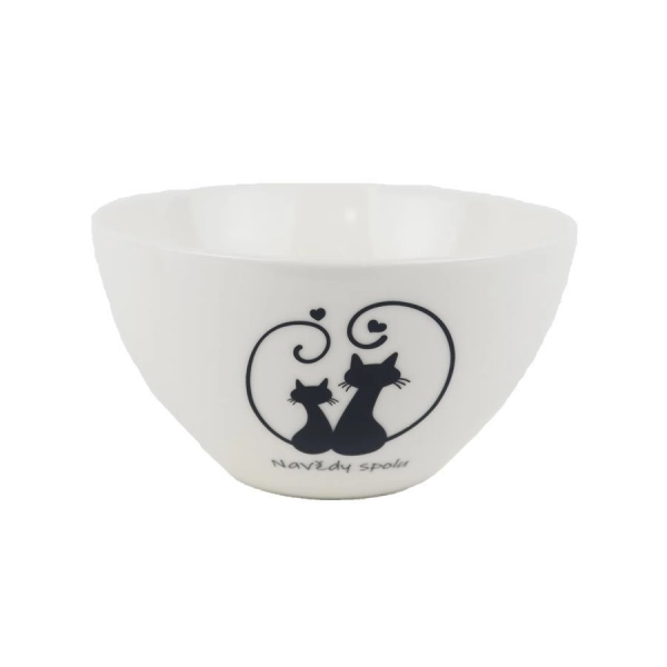 Porcelánová miska kočky X8722